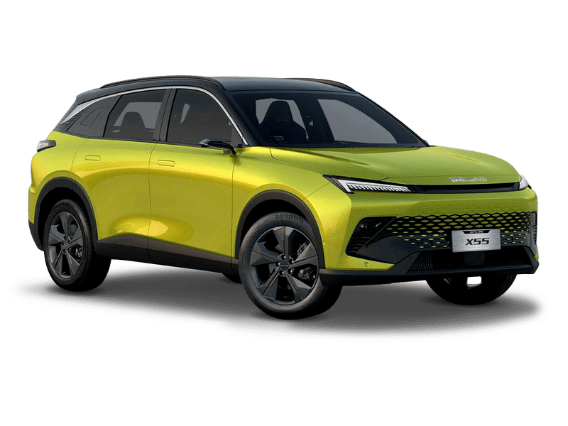 Купить BAIC X55 в вашем городе - Жёлтый металлик с чёрной крышей